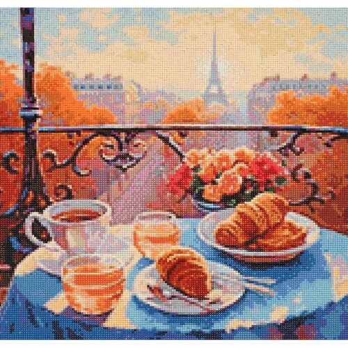 Алмазная мозаика Завтрак в Париже 40х40 см, Cristyle