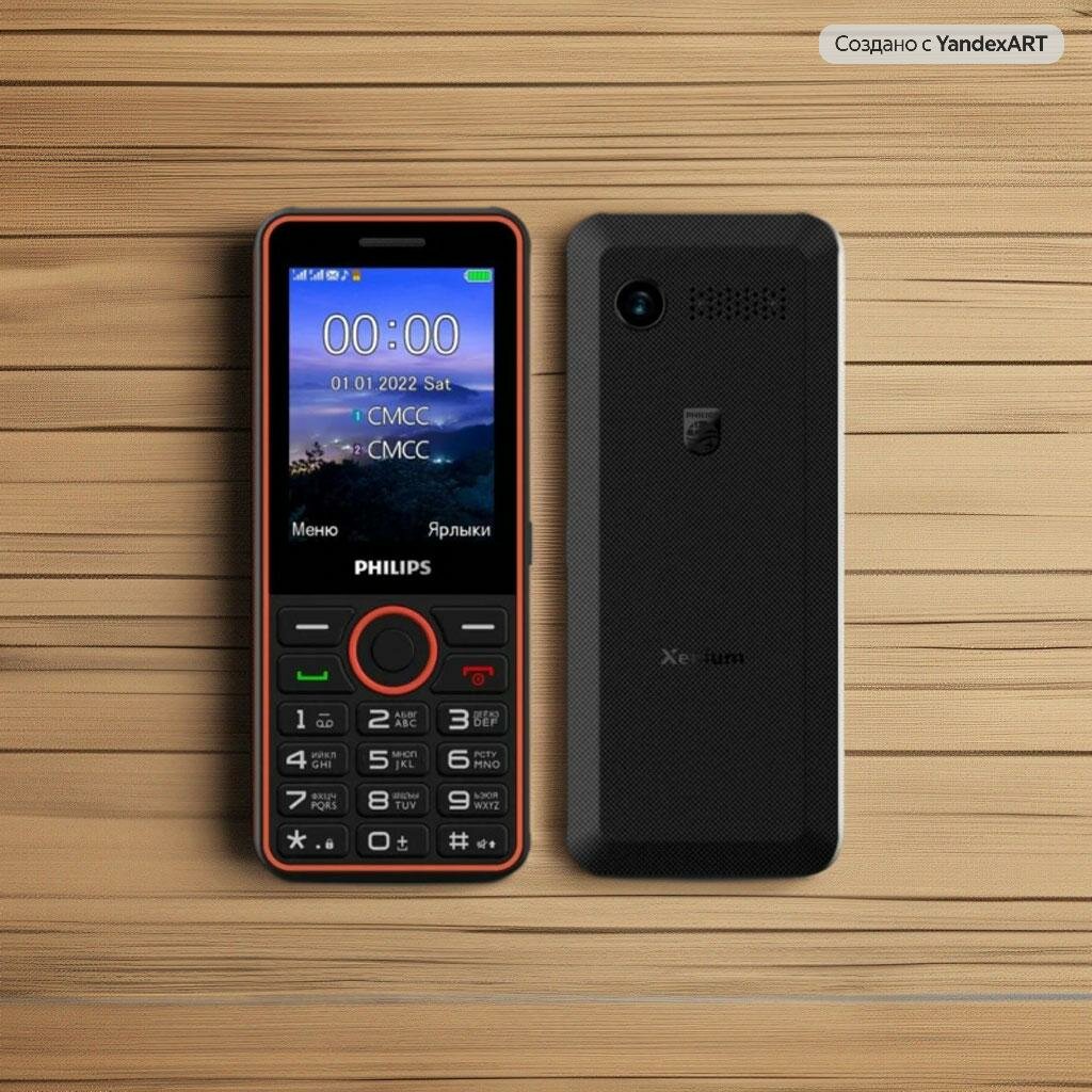 Телефон Philips Xenium E2301, 2 SIM, темно-серый