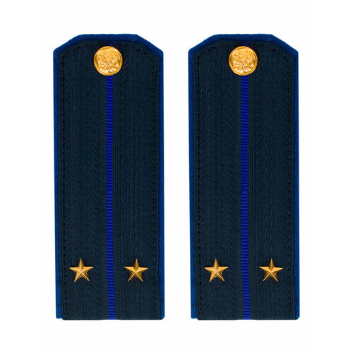 Погоны Фсб на китель цвет синий картон, звание Лейтенант 14х5,5см погоны фсб на китель цвет синий картон звание лейтенант