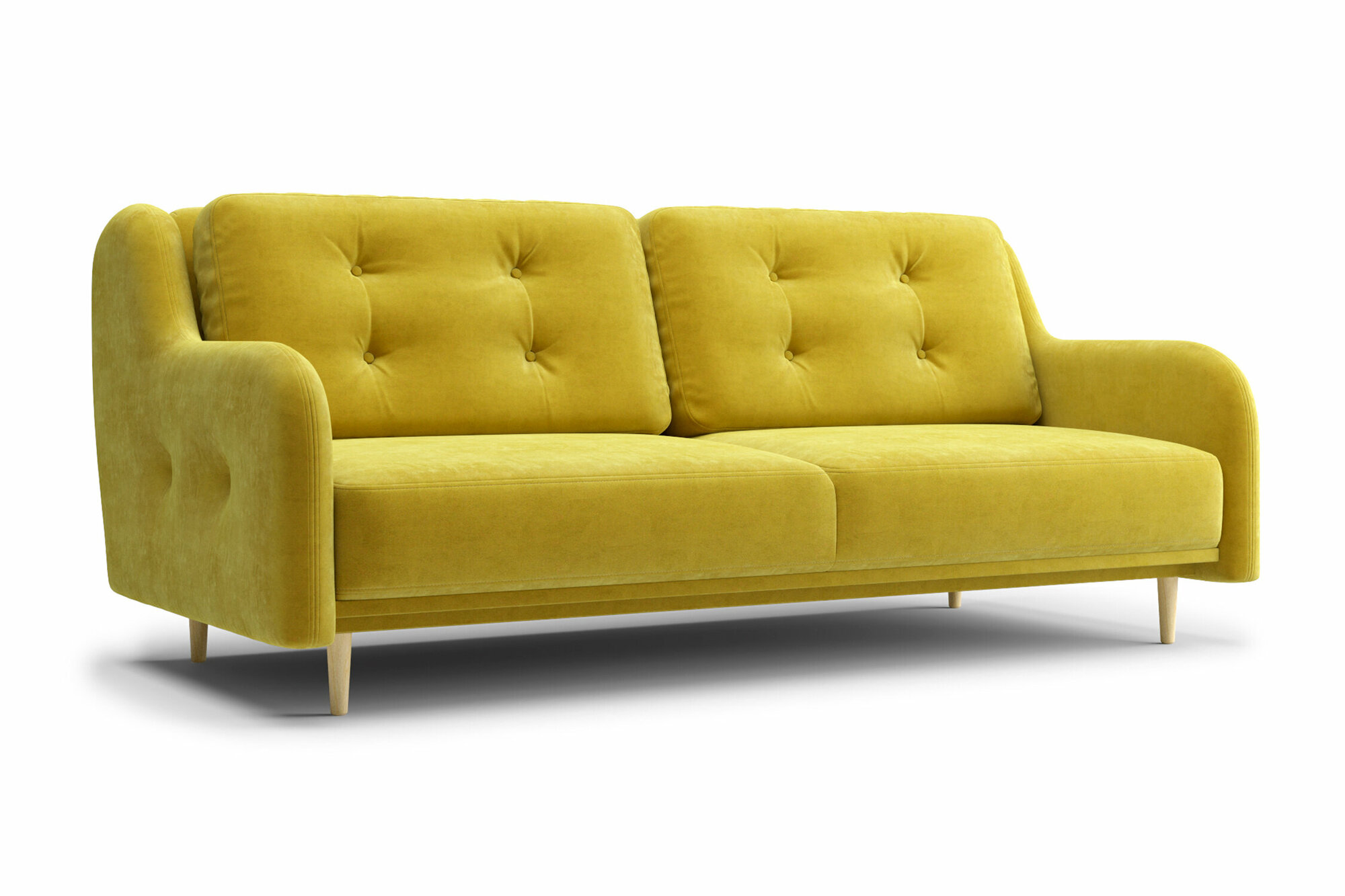 фото Диван Mebior Tech Глосс горчичный 228 х103х95 см