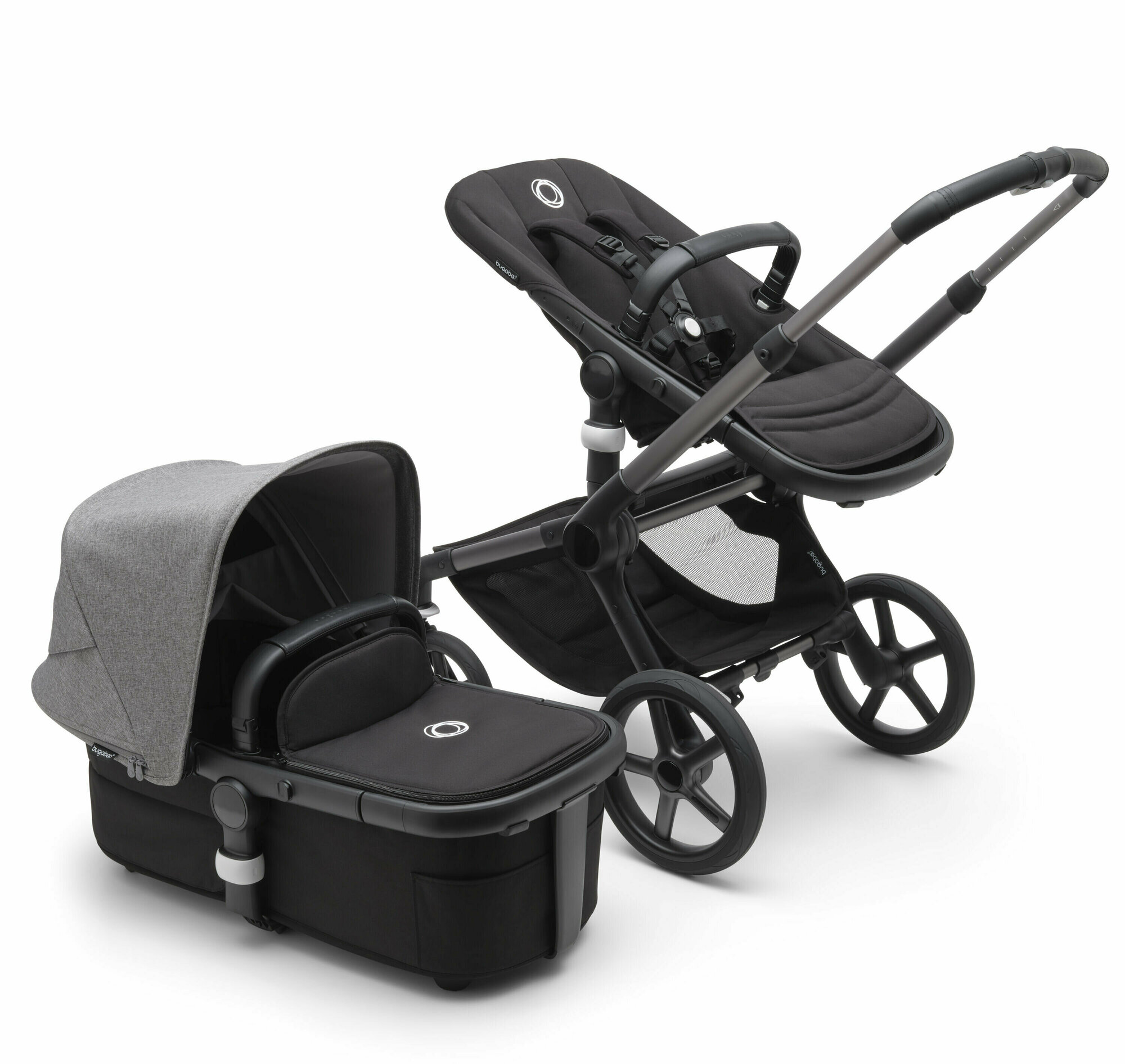 Коляска 2 в 1 Bugaboo Fox 5 Graphite/Midnight Black/Grey Melange