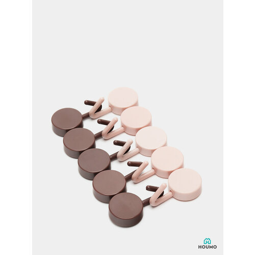 Настенные крючки самоклеющиеся набор крючков крючок на стену круглый для ключей 10 шт Цвет Розовый 499₽