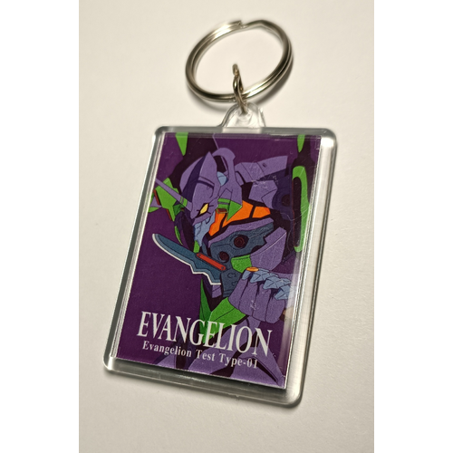 брелок акриловый жилье закругленный Брелок Брелок акриловый Evangelion, глянцевая фактура