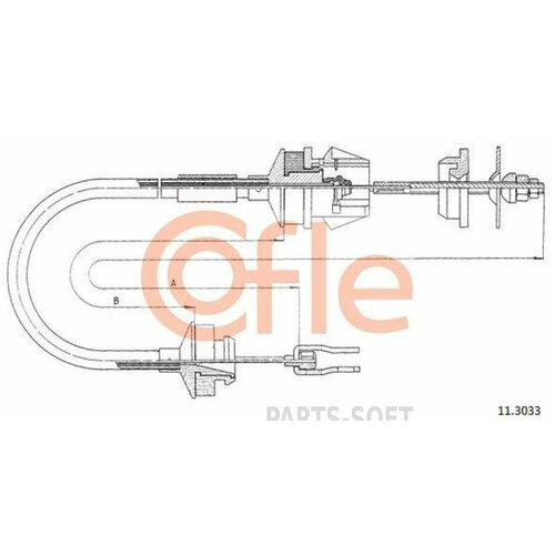 COFLE 92113033 Трос сцепления 827₽
