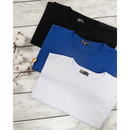 фото Футболка cotman, размер 54, синий, белый