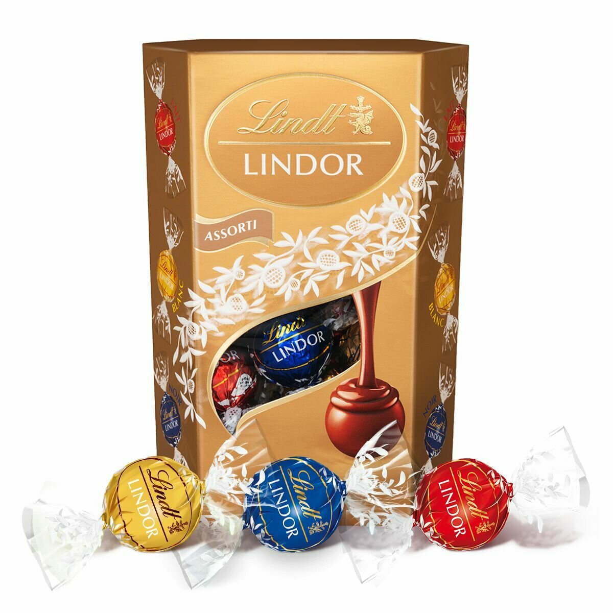 Шоколадные конфеты Lindt LINDOR ассорти три шоколада 200гр (Италия)