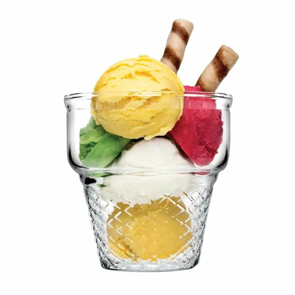 Стеклянный стаканчик для мороженого и десертов 250 мл