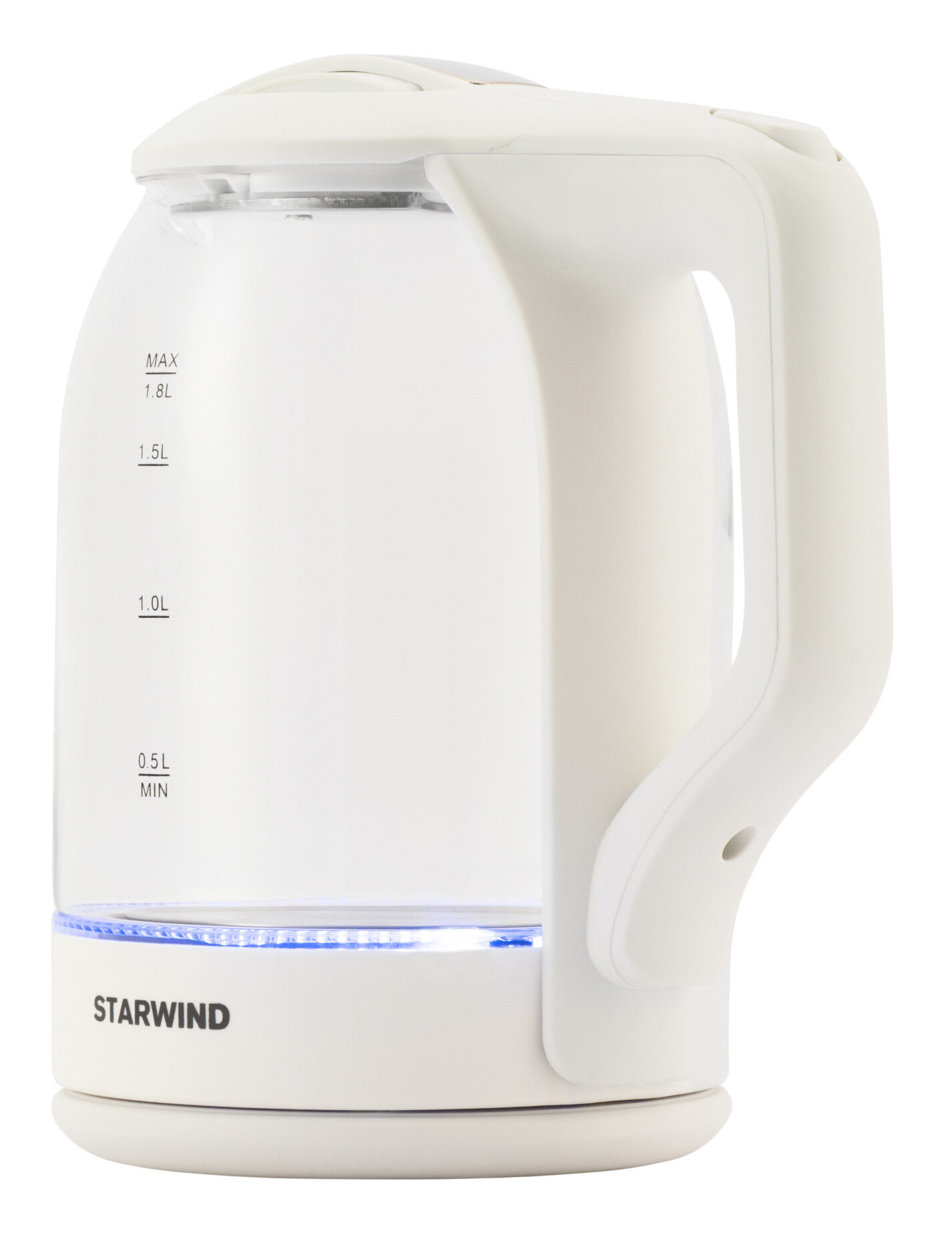Чайник электрический Starwind SKG1056 белый/прозрачный, стекло - фото №7