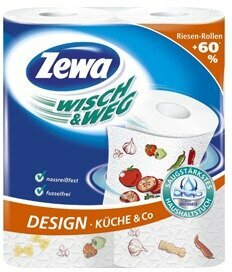 Бумажные полотенца Zewa Wisch & Weg 2 рулона 2 слоя Эссиэй хайджин - фото №15