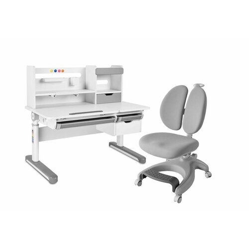 Комплект FUN DESK парта Sentire + кресло Solerte Grey