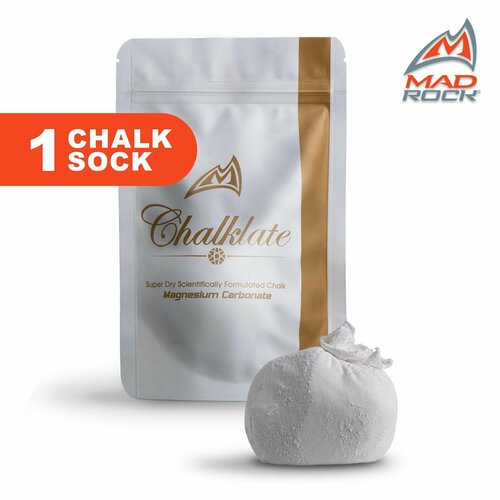 Магнезия альпинистская MAD ROCK CHALK SOCK арт.851001 (1 шарик по 56 гр) многоразовый мешочек шарик с магнезией mad rock refillable chalk sock арт 851010 6 шт