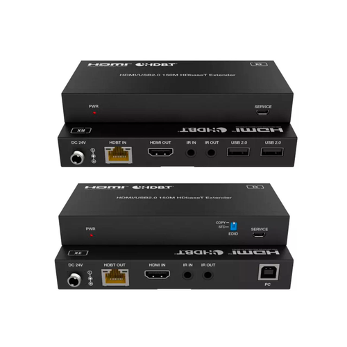 HDBaseT удлинитель HDMI и USB 2.0 до 120 м по витой паре KONANlabs KVC-EB120UIS (18 Gbps, 4K 60Гц)