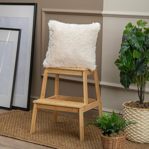 Подушка декоративная Мех 40х40 см айвори 1476₽