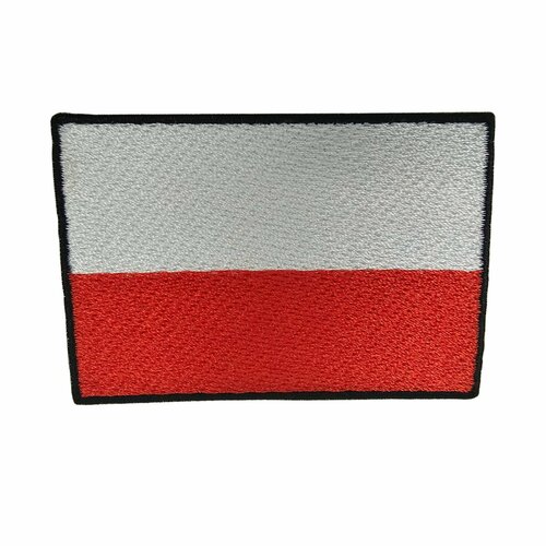 Нашивка шеврон патч, Флаг Польши , размер 80x55 мм нашивка шеврон патч флаг пакистана размер 80x55 мм
