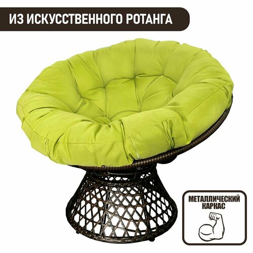 Кресло из искусственного ротанга папасан вращающийся