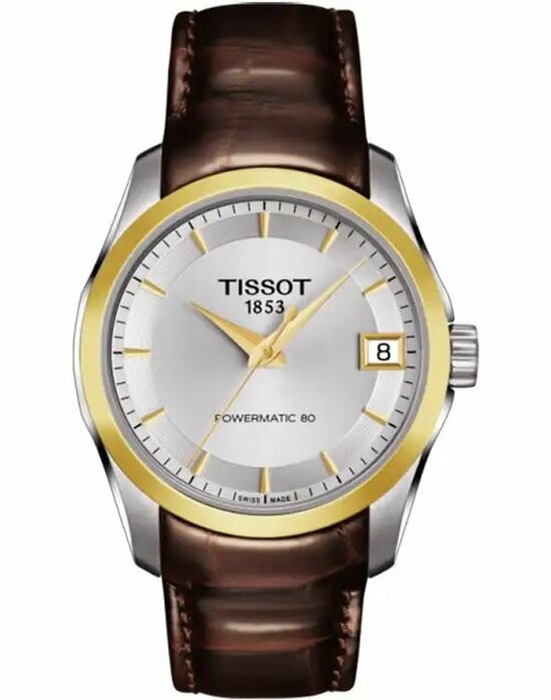 Наручные часы TISSOT, коричневый, серебряный