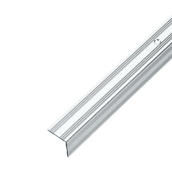 Порог алюминиевый угловой наружный 19х19х900 мм без покрытия