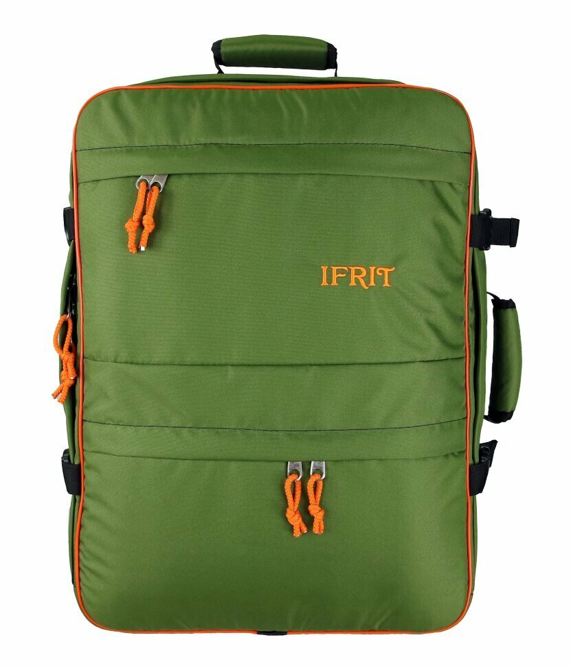 Сумка-рюкзак IFRIT, 45 л, 40х55х20 см, ручная кладь, зелeный