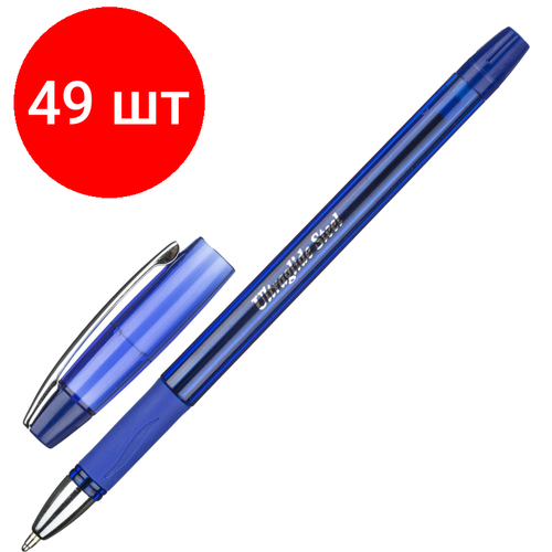 Комплект 49 штук, Ручка шариковая неавтомат. Unomax/Unimax UltraGlideSteelсин, масл, манж