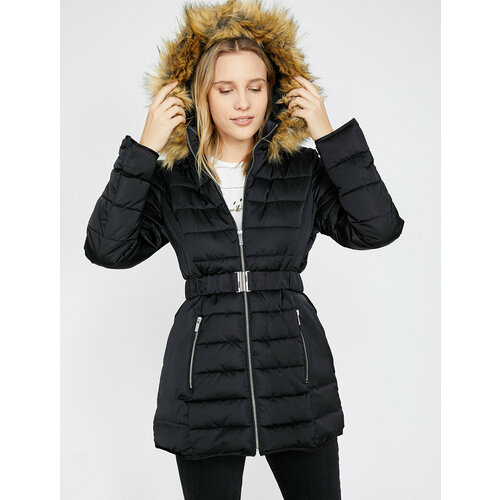 Пальто KOTON, размер 34, бежевый пальто koton размер 34 хаки