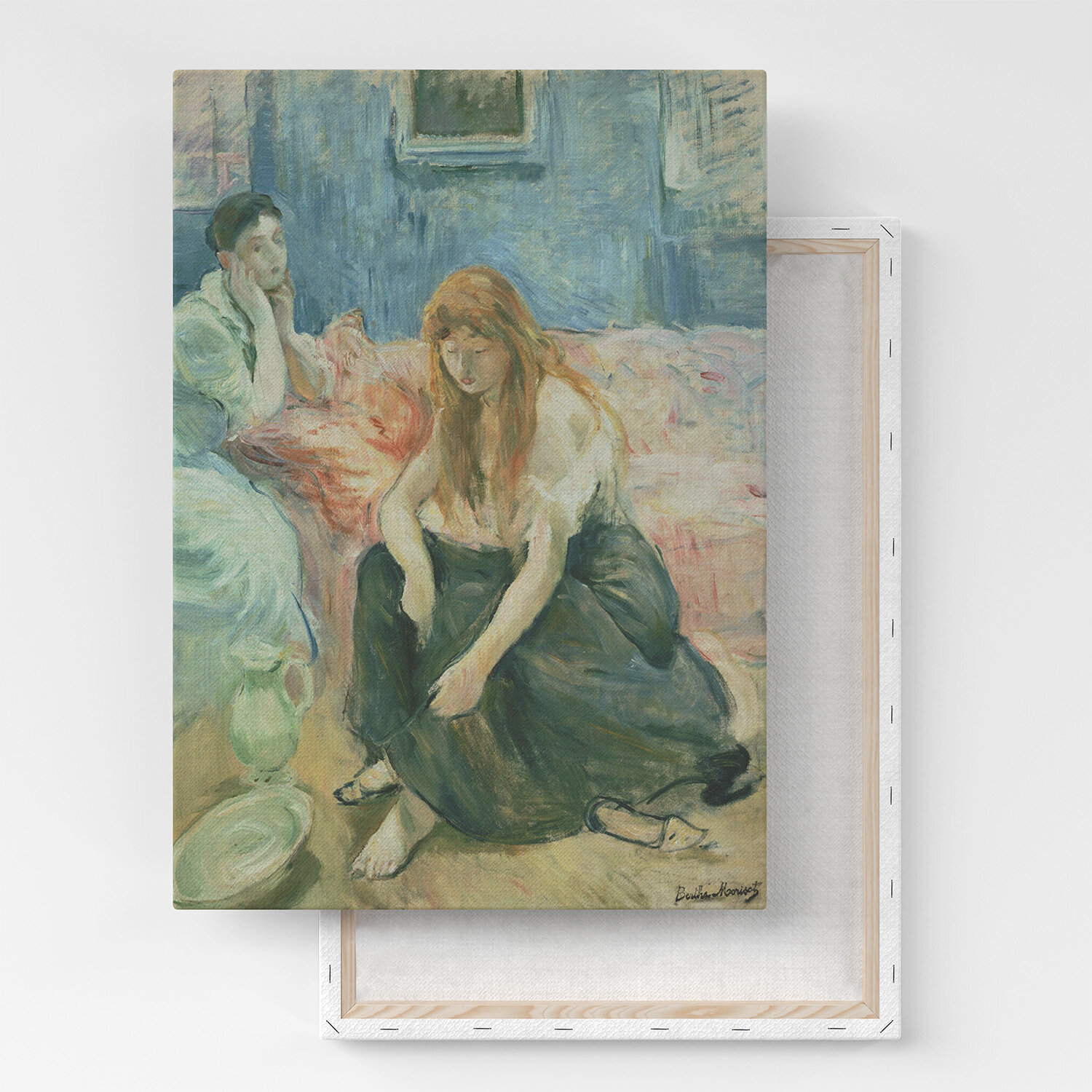 Картина на холсте, репродукция / Берта Моризо - Two Girls / Размер 30 x 40 см
