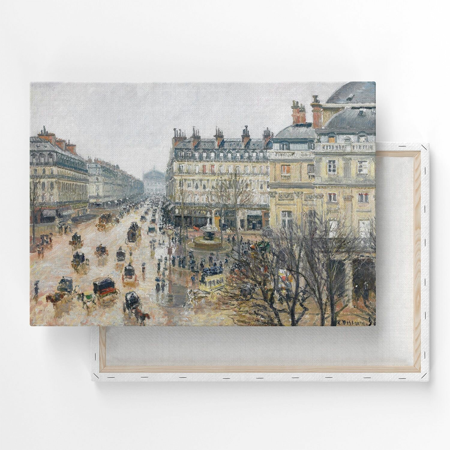 Картина на холсте, репродукция / Камиль Писсарро - French Theater Square, Paris / Размер 30 x 40 см