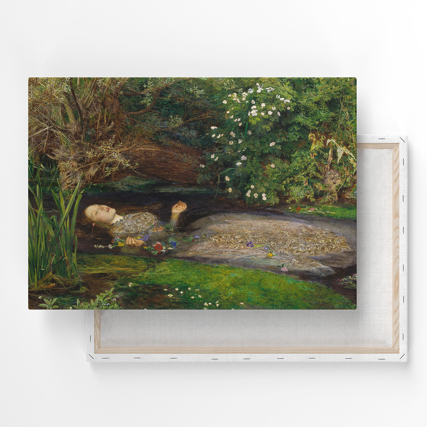Картина на холсте, репродукция / John Everett Millais / Джон Эверетт Милле - Офелия / Размер 30 x 40 см