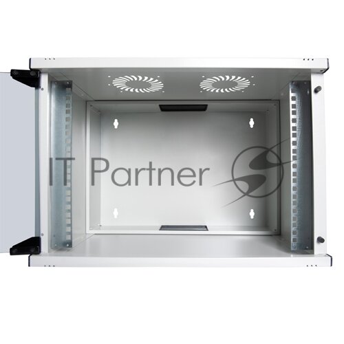 LANDE SET SOHO 19" Телекоммуникационный настенный шкаф 12U, 540х400х592мм, стеклянная передняя дверь, предсобранный, цвет серый (LN-SS12U5440-LG) - фото №12
