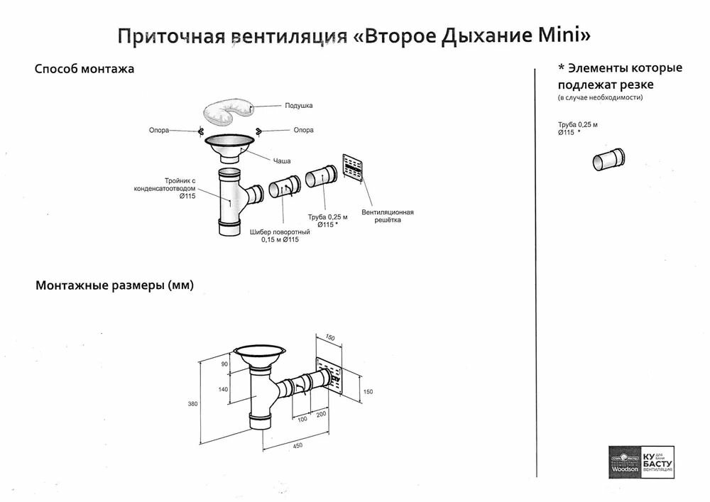 Приточная вентиляция для бани КуБасту Второе дыхание BLACK MINI чёрная - фотография № 4