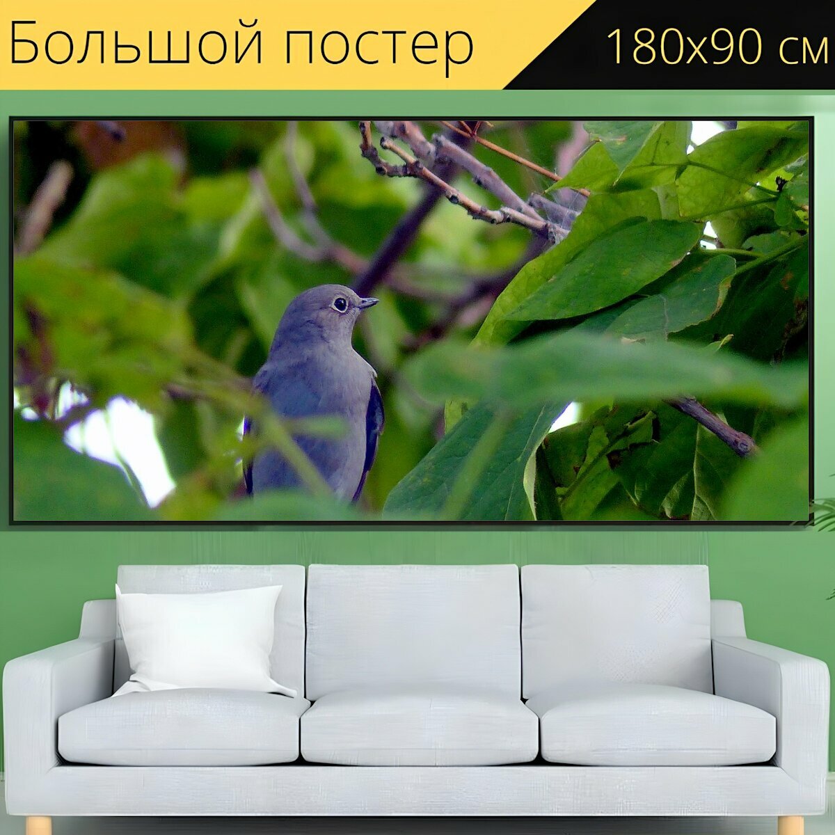 Большой постер "Животное птица вектор дикий" 180 x 90 см. для интерьера