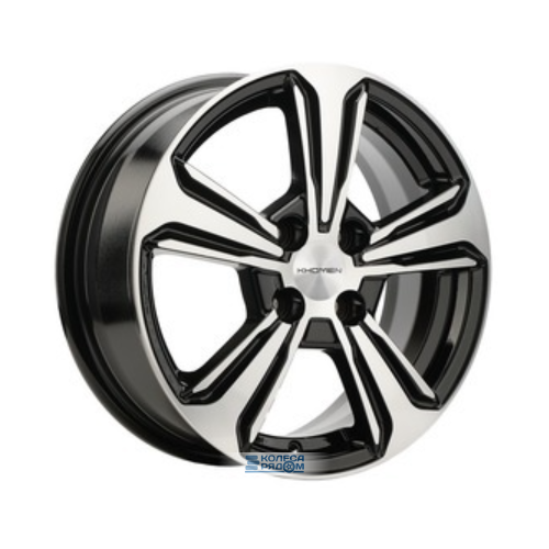 Khomen KHW 1502 6x15 4*100 ET46 DIA54.1 Black-FP Литой