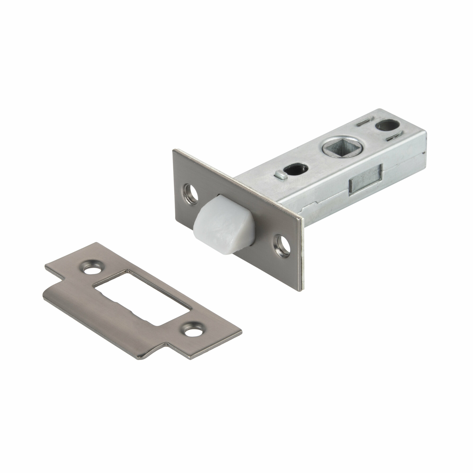 Защелка врезная межкомнатная с пластиковым язычком BUSSARE L6-45 PLAST GRAPHITE