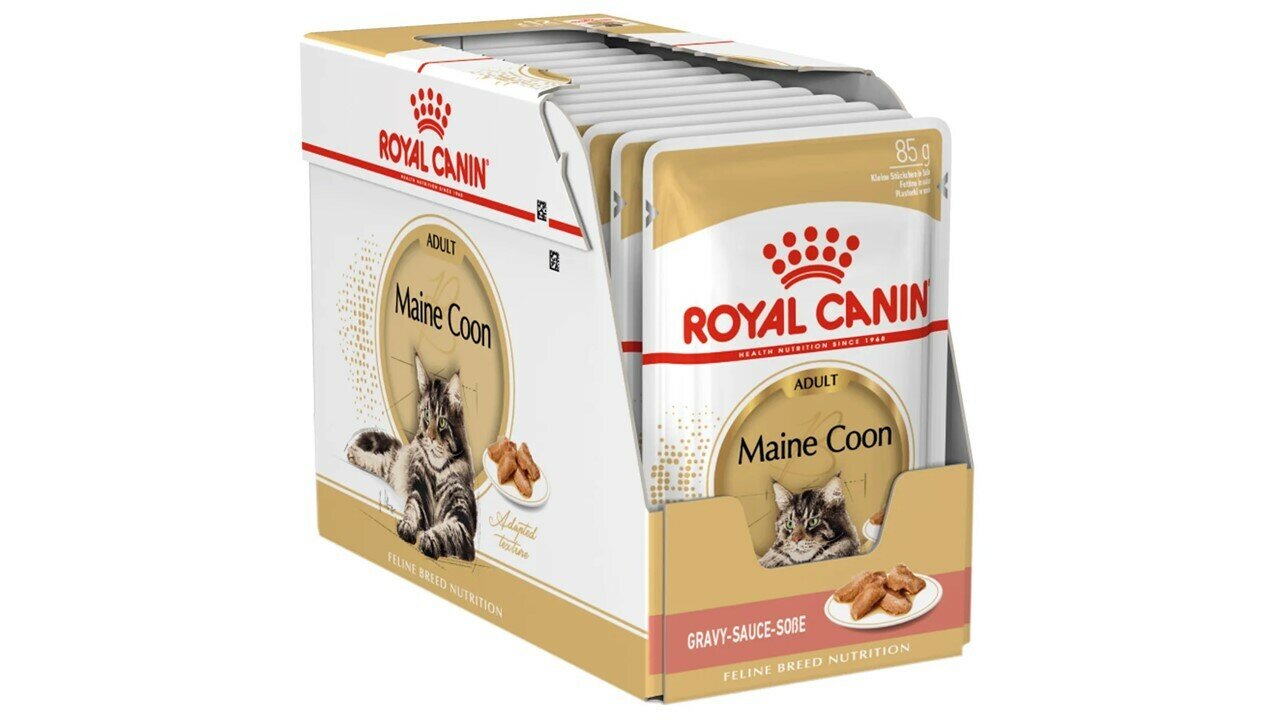Корм для взрослых кошек Royal Canin Мэйн Кун кусочки в соусе 85г, 28 штук