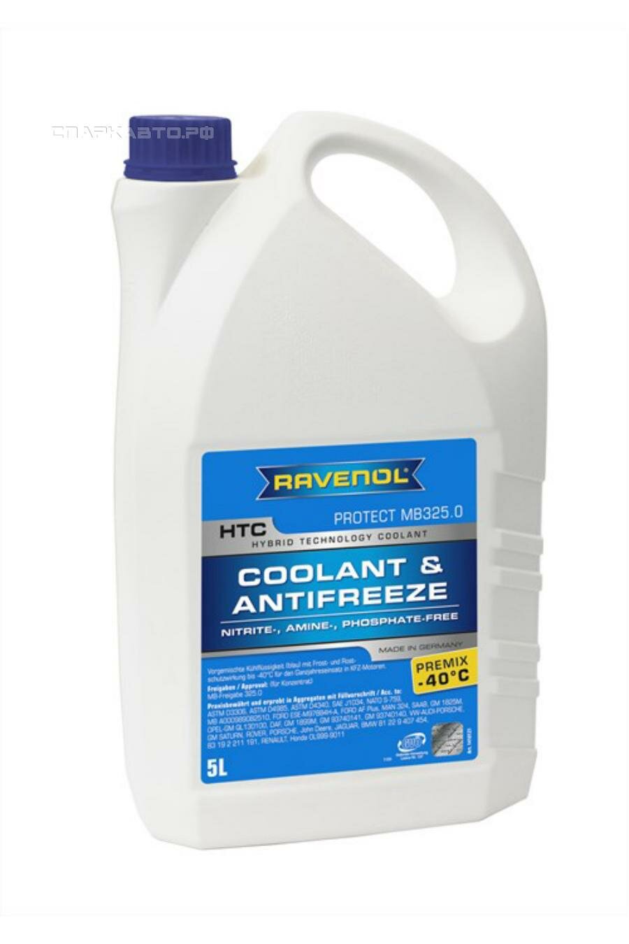 Антифриз Готовый К Прим. Синий Ravenol Htc Hybrid Techn.coolant Premix -40C ( 5Л) Ravenol арт. 4014835755758