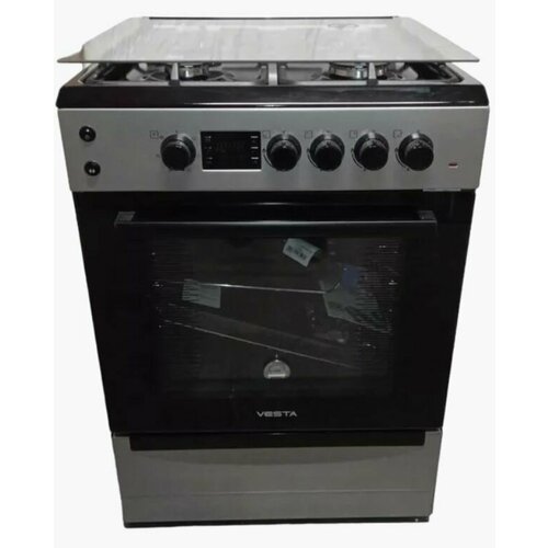 Комбинированная плита VESTA Valencia VGE 60421245678 серая с электрической духовкой вертелгриль чугунные решетки Полный газ-контроль 3300000₽