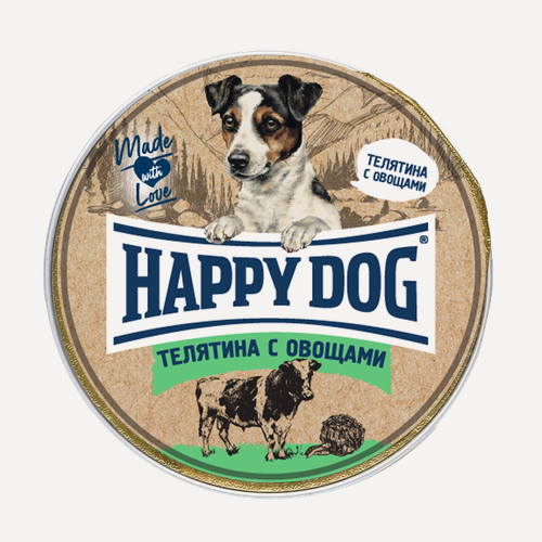 Изображение товара Happy Dog Natur Line паштет для взрослых собак с чувствительным пищеварением с телятиной и овощами - 125 гр х 10 шт