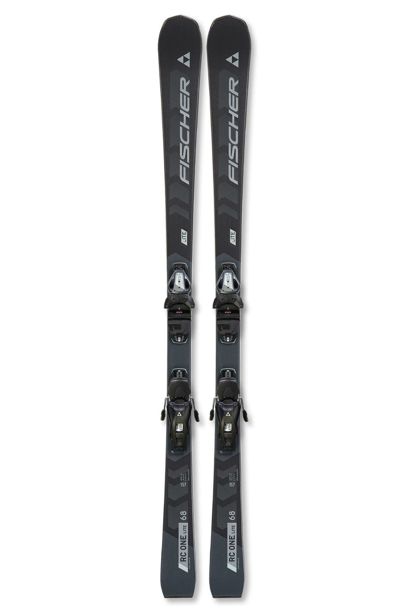 Горные лыжи с креплениями FISCHER RC ONE LITE 68 + PROTECTOR 10 Black/Black (см:143)