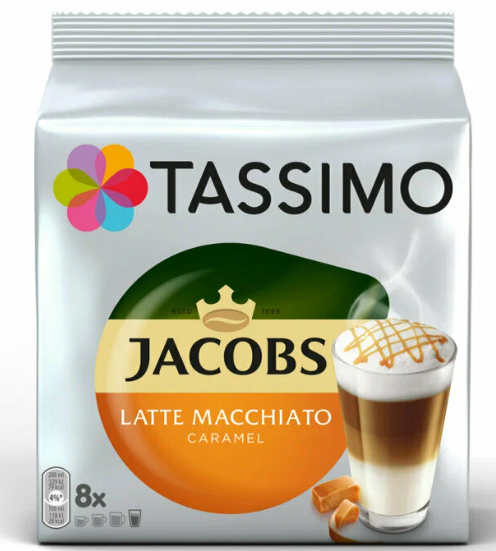 Кофе в капсулах Tassimo Latte Macchiato Caramel 8 порций , 1 шт.