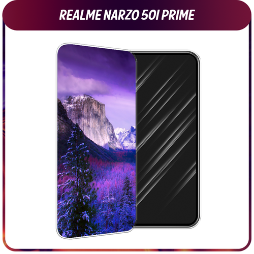 Силиконовый чехол на Realme Narzo 50i Prime / Реалми Нарзо 50i Прайм Лес 20 силиконовый чехол на realme narzo 50i prime реалми нарзо 50i прайм санкт петербург коллаж прозрачный