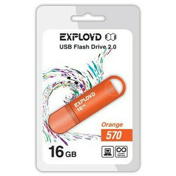 USB Flash накопитель 16Gb Exployd 570 Orange (EX-16GB-570-Orange)