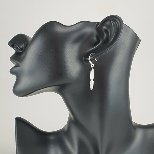 Серьги  Жемчужина Юга, перламутр, размер/диаметр 39 мм, белый