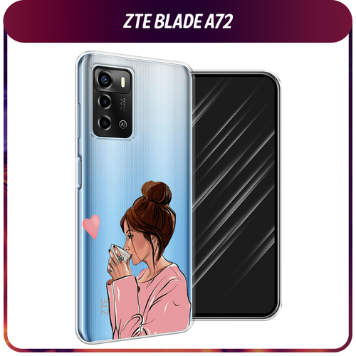 Силиконовый чехол на ZTE Blade A72/V40 Vita / ЗТЕ Блэйд А72/V40 Вита Приготовлено с любовью, прозрачный силиконовый чехол на zte blade a72 v40 vita зте блэйд а72 v40 вита фантастические цветы