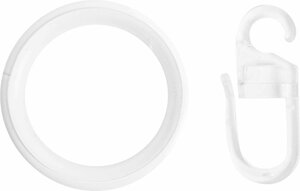 Кольцо с крючком Inspire, металл, цвет белый, 2 см, 10 шт.