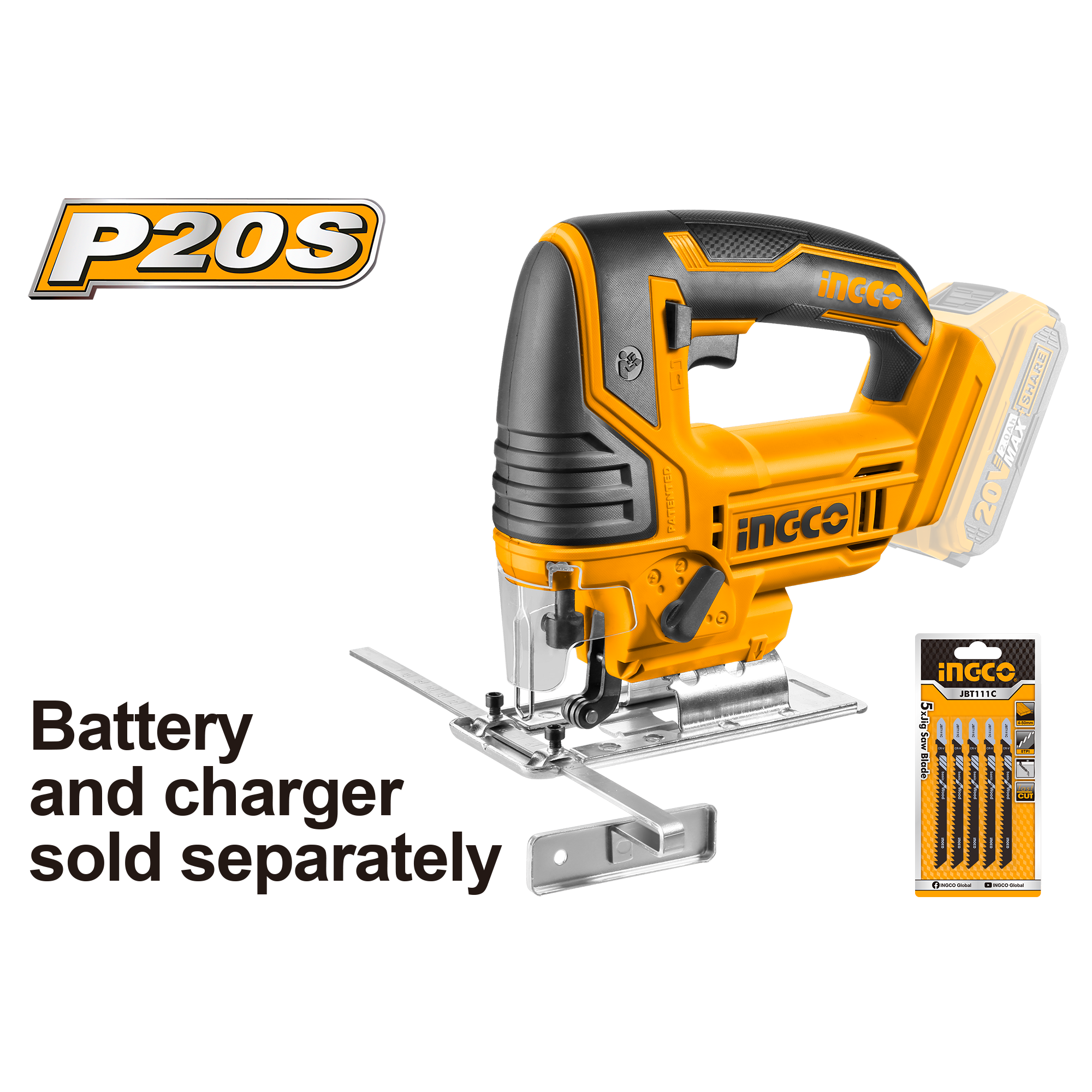 Аккумуляторный лобзик Li-Ion 20В,Ingco CJSLI8501 INGCO_Powertools - фото №11