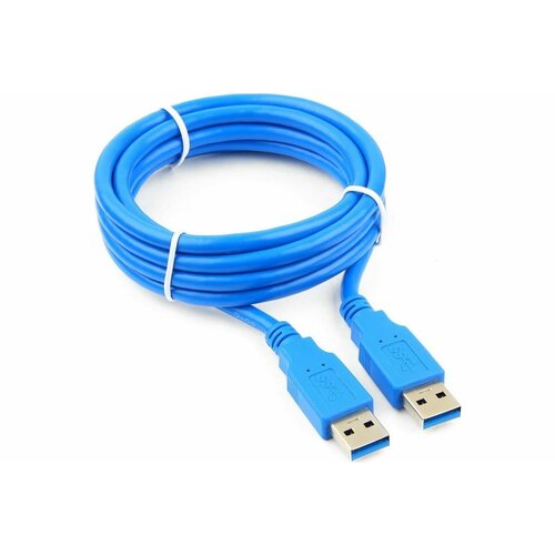 Кабель USB 3.0 Pro Cablexpert, AM/AM, 1.8м, экран, синий, пакет