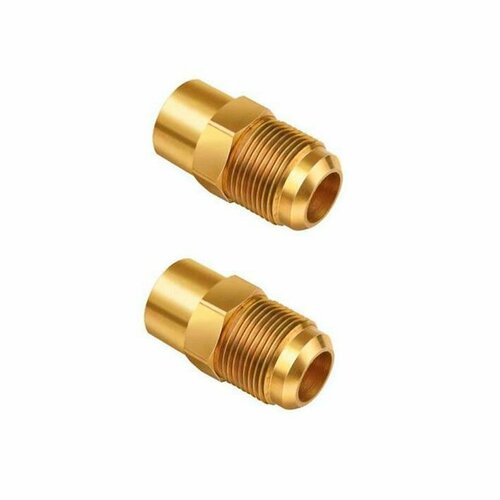 Фитинг латунный резьба-пайка 14SAE набор 2 штуки штуцер переходной 380₽