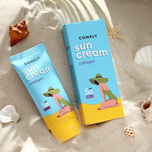 Солнцезащитный крем Consly с морским коллагеном SPF 50PA 50 мл 892₽