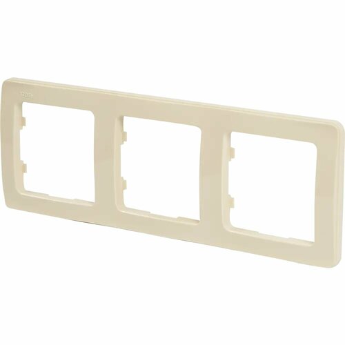 Рамка для розеток и выключателей Hegel Мастер 3 поста цвет слоновая кость