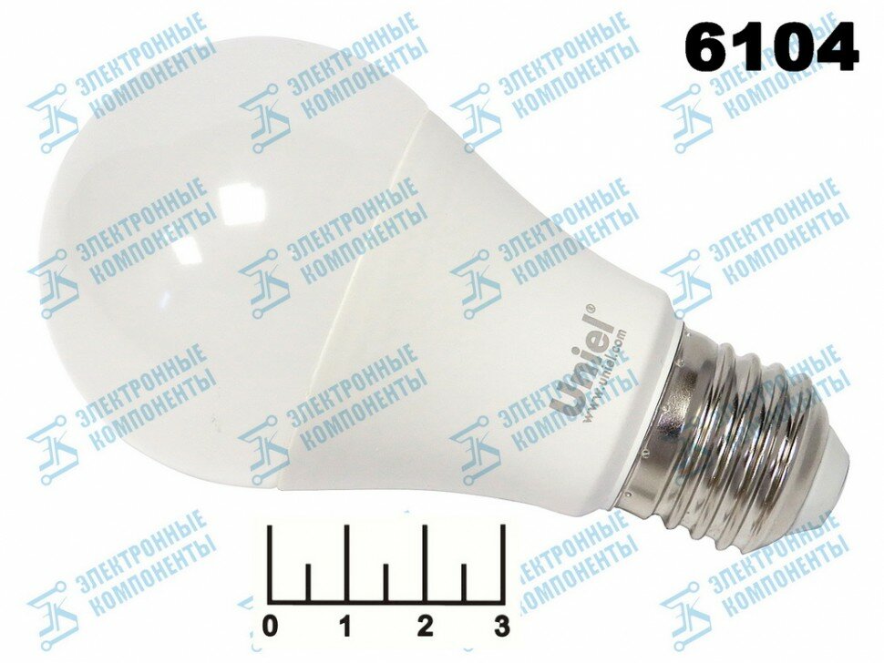 Лампа светодиодная 220V 9W E27 для кур несушек A60 Uniel IP65 диммируемая