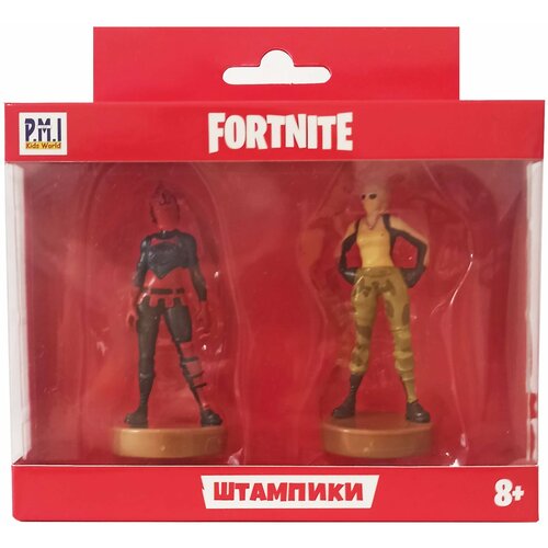 Штампик фигурка Fortnite 2шт 7,5см (2 серия) / Штампики Фортнайт в коробке по 2шт (5215) / Кобра (Scorpion) и Красный рыцарь (Red Knight)